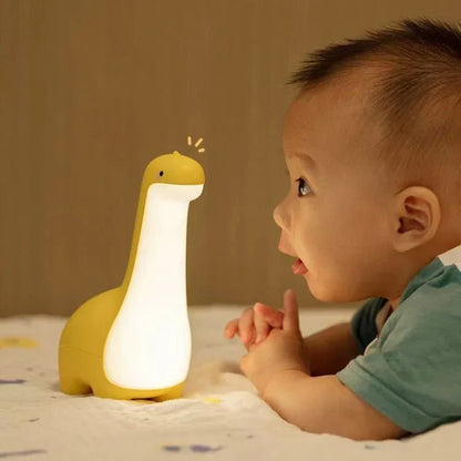 Dinosaur Night Light Cute Children's Night Light Eye Protection Bedside Timing Lamp USB Charging Room Decoration Children's Gift