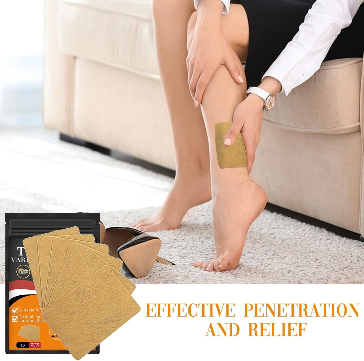 VeinEase™ -Turmeric Varicose Vein Patches | 🔥FLAT 50% OFF SAVING🔥